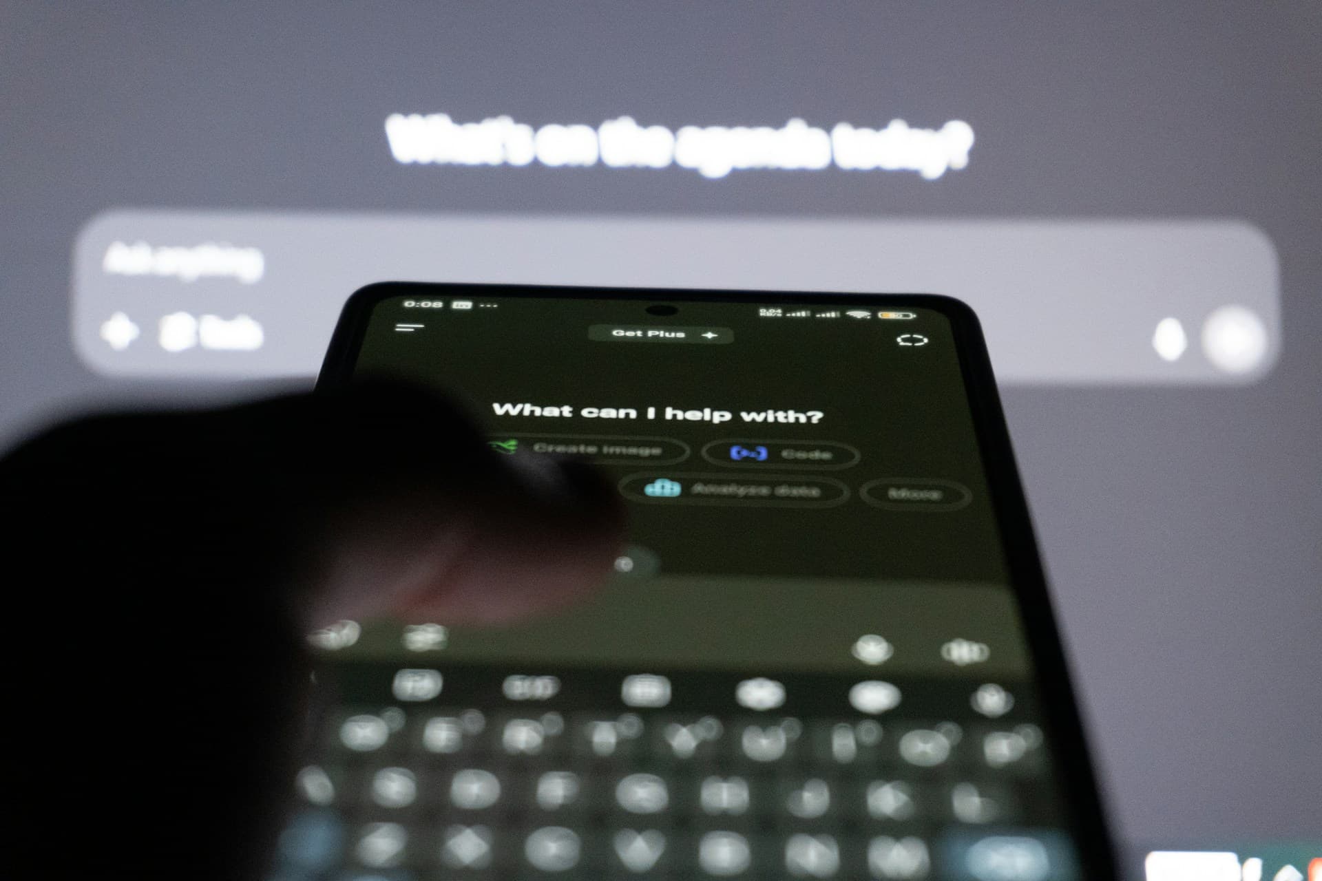 AI chatbot conversation overlay on an online store showing order tracking and product suggestions