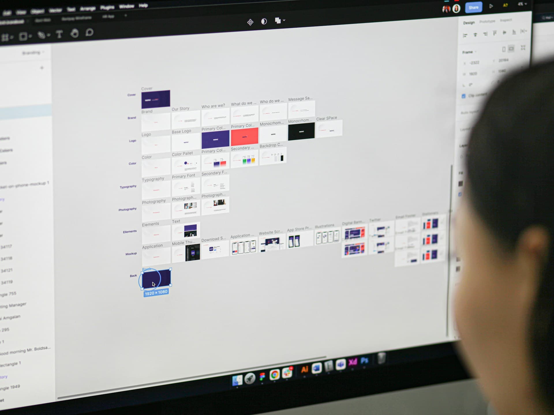 A small business brand guidelines page showing logo variations, colour palette and typography