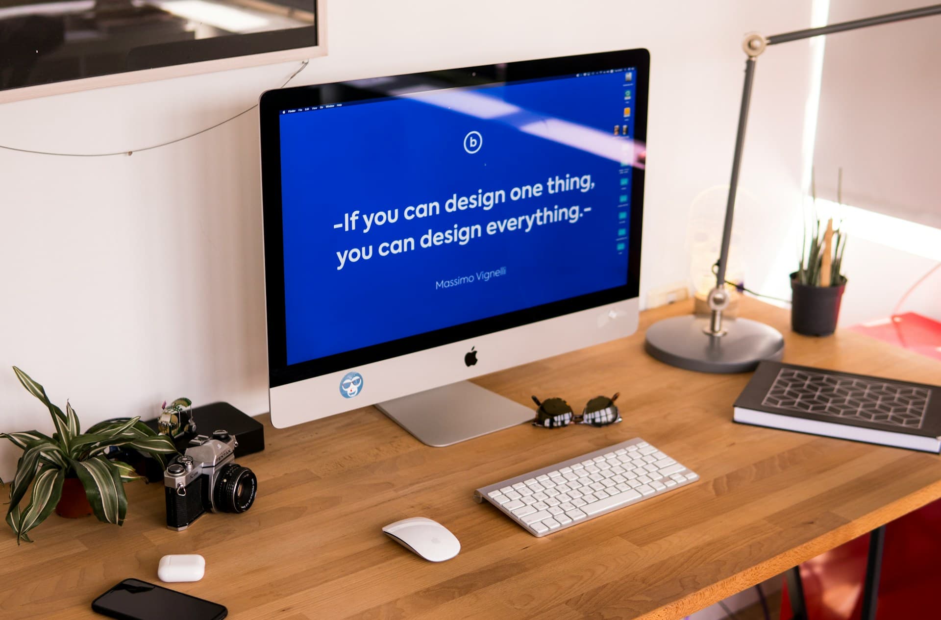 Before-and-after comparison of an outdated website and its modern redesigned counterpart on a desktop monitor